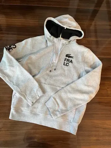 LACOSTE 그레이 후드티 사이즈 4