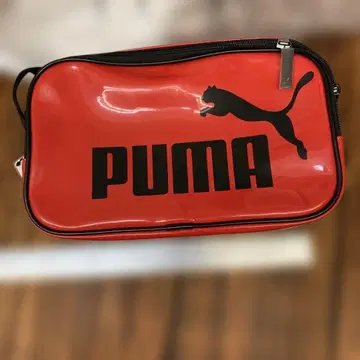 헤이세이 레트로 PUMA 에나멜 숄더백 레드