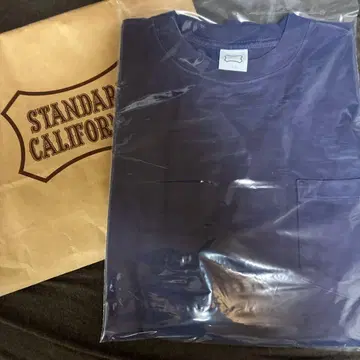 STANDARD CALIFORNIA 포켓 롱T 네이비 L