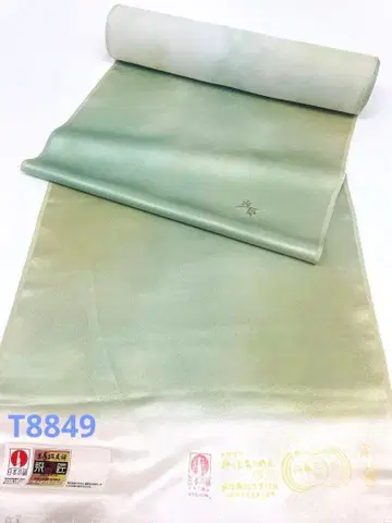 무지 코몬 교토 손그림 유젠 문양 디자인 블러 순수 실크 옷감 T8849