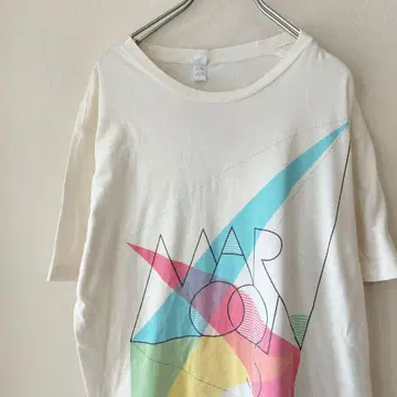 마룬5 MAROON5 밴딩 티셔츠 투어 티셔츠 화이트