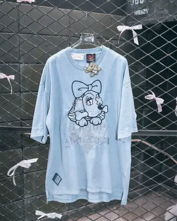 미셸 마카롱 갈피 콜라보 BIGT 원피스 라이트 블루 서브컬쳐 지뢰