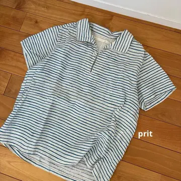 [ prit ] 린넨 보더 마린