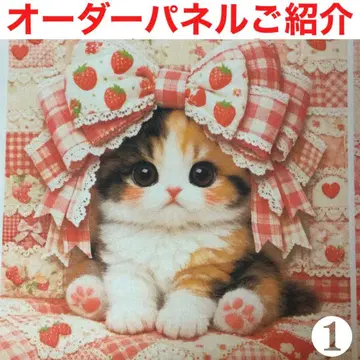 핸드메이드 오더 접수 페이지*리본 고양이 6장