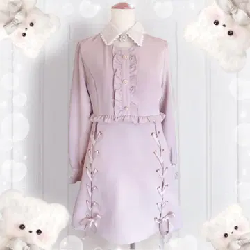 ROJITA 옷깃 레이스 비쥬 원피스 F