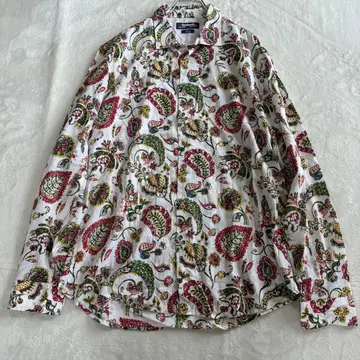 Desigual 셔츠 페이즐리 올 패턴 XXL 코튼 긴팔 얇은 소재