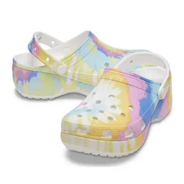 crocs Classic Platform Tie-Dye Graphic