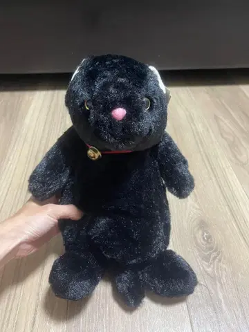 검은 고양이 봉제 인형형 럭색