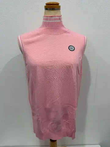 TaylorMade 골프웨어 슬리브리스 니트 핑크