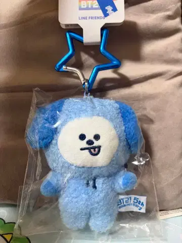 BT21 5주년 기념 레인보우 컬러 마스코트 블루 CHIMMY