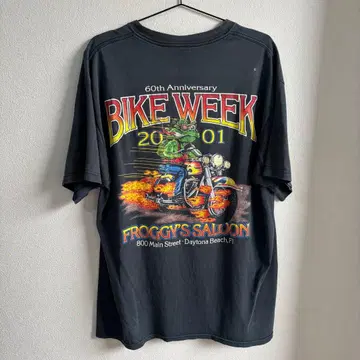 BIKE WEEK 포켓T셔츠 XL 페이드 블랙 SALOON