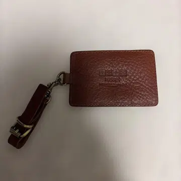 russet 가죽 패스 케이스 교통카드 지갑 브라운