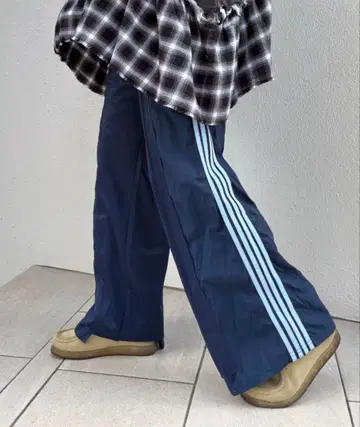 adidas 와이드 팬츠 트랙 팬츠 네이비