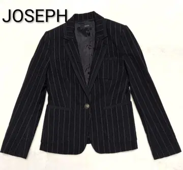 JOSEPH 자켓 핀스트라이프 울 실크 혼방 은색 버튼 36