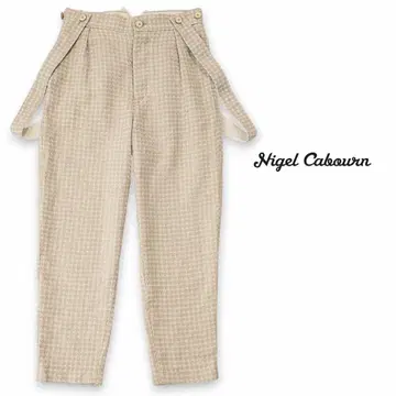 새상품급 Nigel Cabourn 서스펜더 포함 린넨 코튼 팬츠