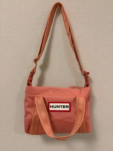 새상품급 HUNTER 2way 핸드백 숄더백 핑크