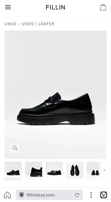 FILLIN UNOS 로퍼 블랙 26cm 미사용 새상품