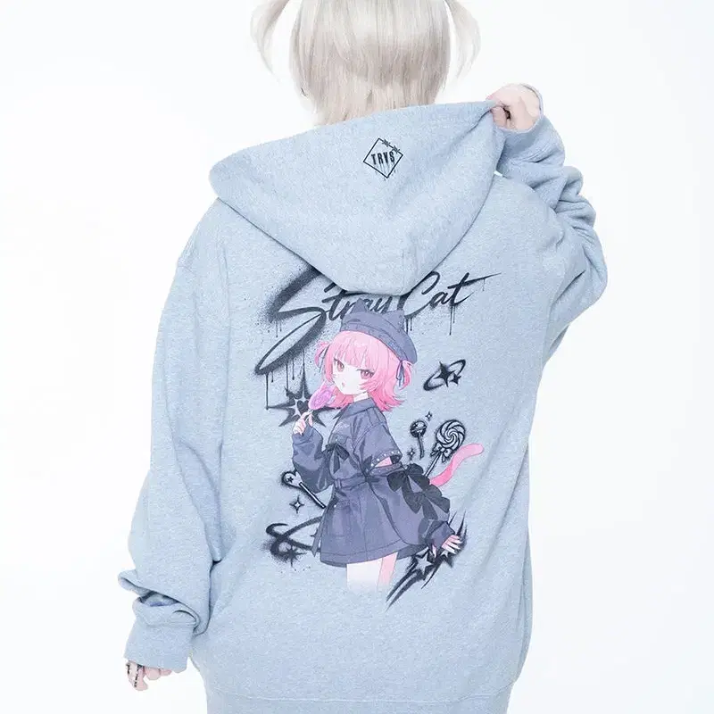 Dimmoire Evil Cat Hooded Zip-up Black | Bunjang Global