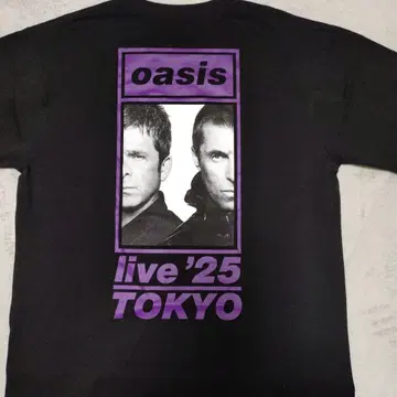 Oasis 오아시스 새상품 Live '25 Tokyo 티셔츠 블랙