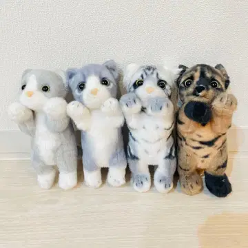 [새상품] 탓치이Zoo 냥코 고양이 봉제 인형 키체인 4체 세트