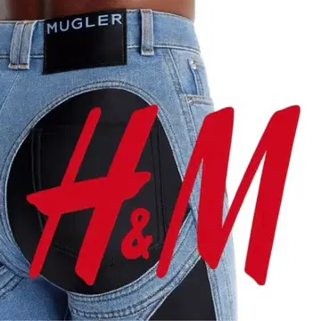 Mugler H&M 콜라보 스파이럴 데님 팬츠