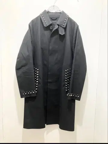 Mackintosh x 99%is 스터드 스텐카라 코트 고무 방수 처리