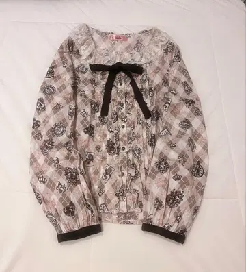모리걸 아가일 체크 무늬 카드놀이 앨리스 AnkRouge 핑크 모리걸