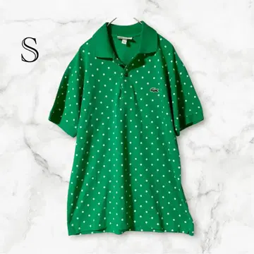 라코스테 LACOSTE 남성용 피케 셔츠 도트 무늬 그린 S