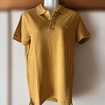 Abercrombie & Fitch 피케 셔츠 머스타드 새상품