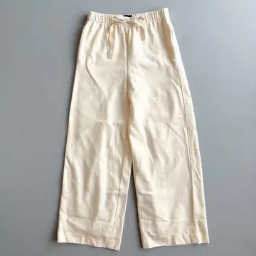 Theory LIGHT SAXONY 와이드 크롭 팬츠 아이보리