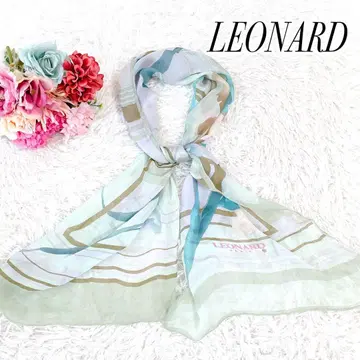 LEONARD 레오나르 직사각형 꽃무늬 스카프 봄/여름 화려함