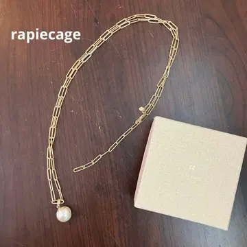 rapiecage 라피에사주 유리 진주 목걸이 골드 새상품급