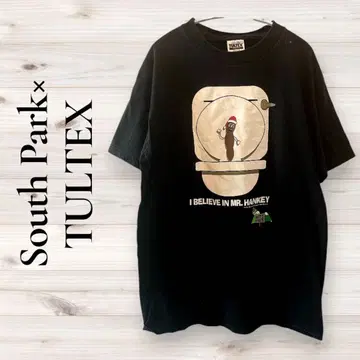 사우스 파크 크루넥 반팔 T셔츠 캐릭터 L 블랙 면 스트릿