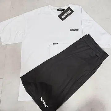 marucci 남성용 T셔츠 하프 팬츠 상하의 세트 셋업