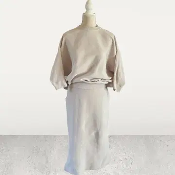 봄/여름 활약!! YORT 야마다야 상하의 셋업 상의 & 스커트 베이지