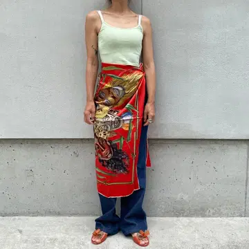 빈티지 스카프 아프리칸 마스크