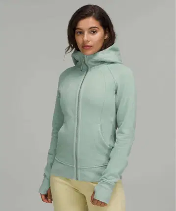 룰루레몬 lululemon 스카이블루 블루 풀 집업 후드티