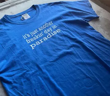 00s 메시지 티셔츠 'Message' Print 빈티지 시티