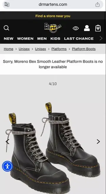 Dr. Martens Moreno Bex 부츠 UK7
