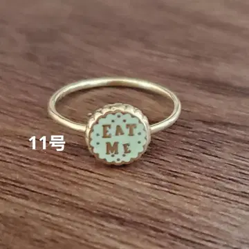 [완판템] Q-pot. 앨리스 EAT ME 반지 K10 블루 11호