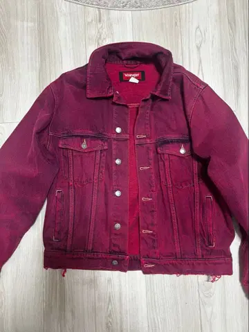 Wrangler 데님 자켓 보르도