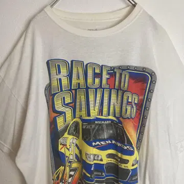 anvil USA제 양면 프린트 NASCAR T셔츠