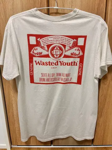 wasted youth 티셔츠 화이트 L 사이즈