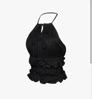 shirred frill halter tops