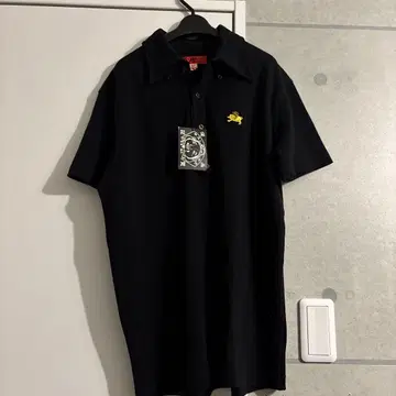 EVISU 에비수 피케 셔츠 블랙 사이즈 38