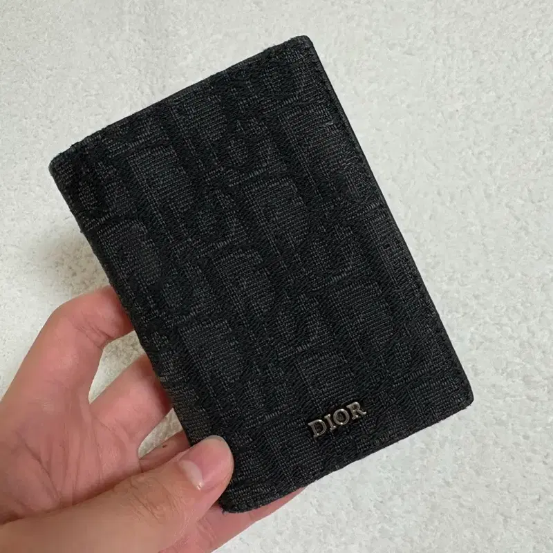 디올 오블리크 오거나이저 카드지갑 블랙