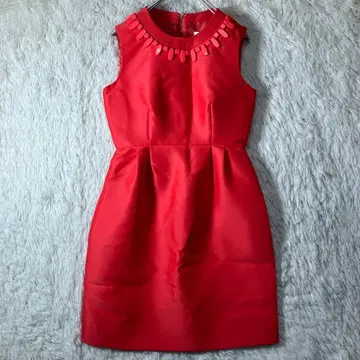 택 포함 kate spade 비쥬 장식 슬리브리스 원피스 0 S