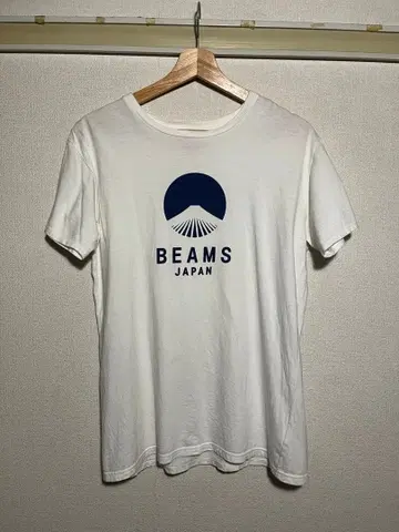 BEAMS JAPAN 티셔츠 화이트 L 사이즈 후지산 모티브