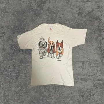 vintage animal T-shirt 양면 프린트 티셔츠 아이묭