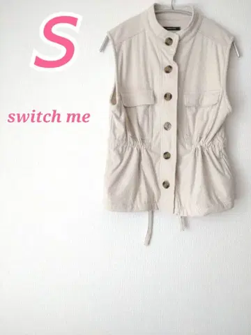 switch me 코듀로이 밀리터리 베스트 S 허리 스트링